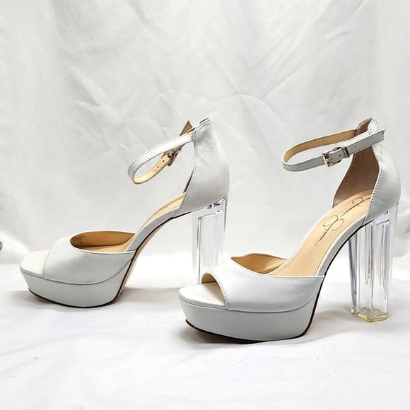 JESSICA SIMPSON-PISILA-2-HEELED LEATHER■SANDAL ANKLE STRAP- ■NWOB■ 💎LADIES 8💎 - Picture 7 of 16